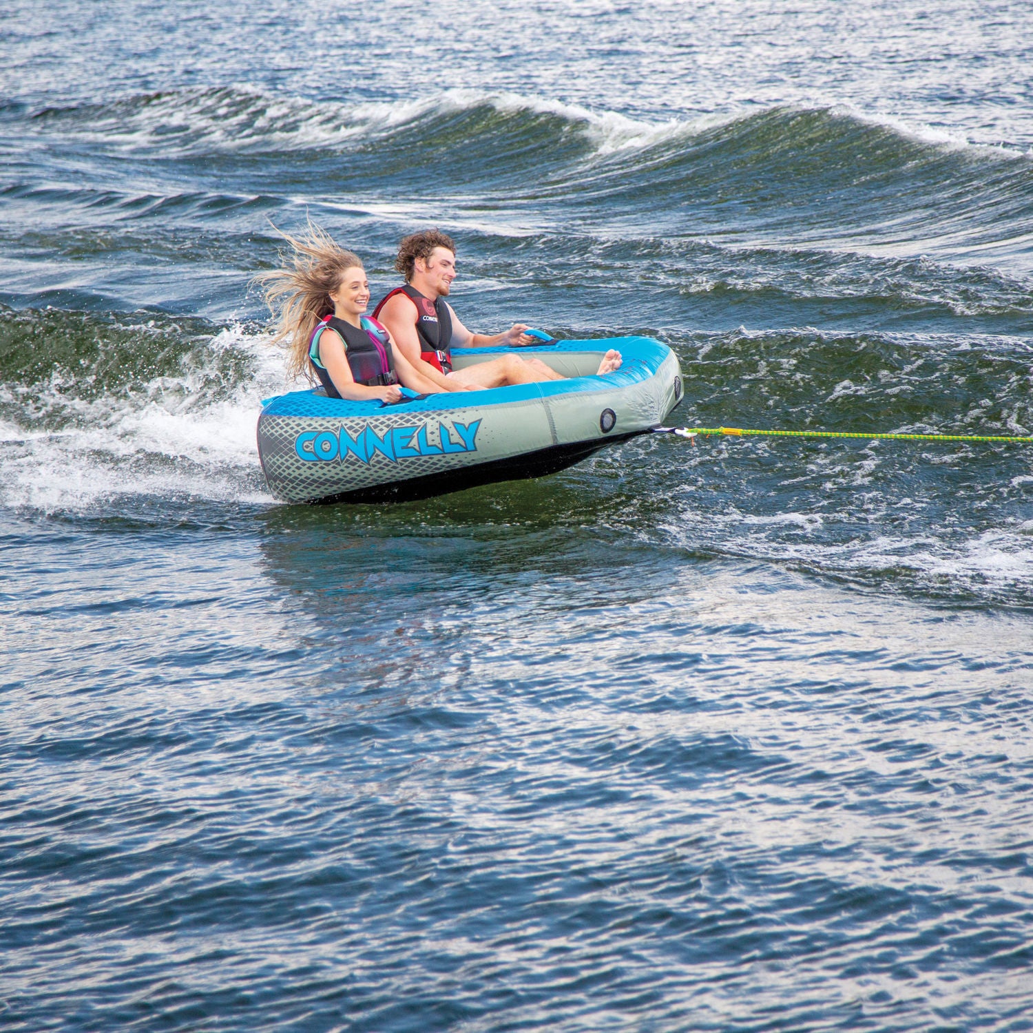 Connelly Viper 2 Towable Tube - 2 Person Inflatable Water Tube for Boating & Lake Fun | High-Speed Towing, Durable Design for Summer Water Sports