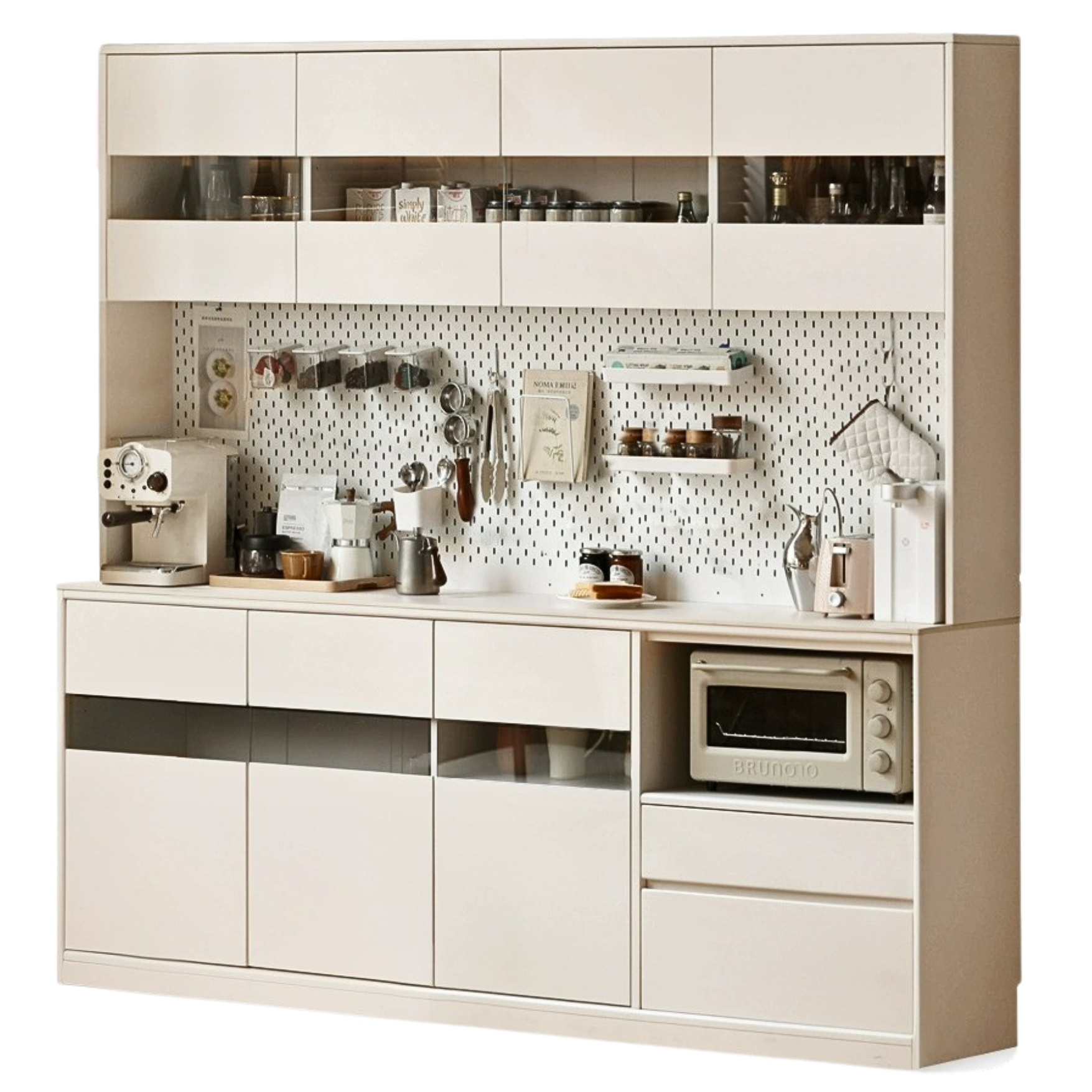 out of stock 78.7x14.9x78.7 inch / 200x38x200сm / Warm white color / sideboard (38cm deep) + shelf