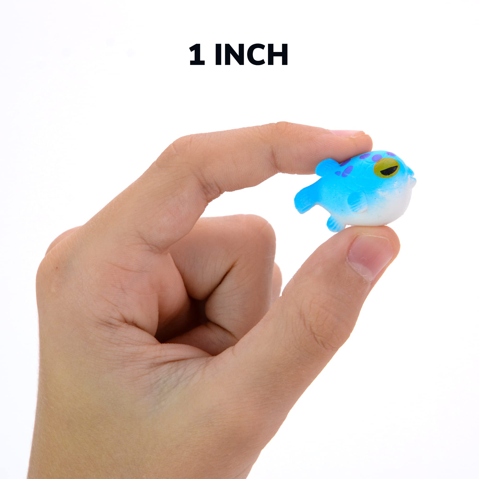 100pcs Mini Sea Animal Toys Bulk - Ocean Creatures Figurines for Easter Egg Fillers, Party Favors, Classroom Prizes, Vending Machine - Perfect for Kids Playtime, Educational Learning & Sensory Bins