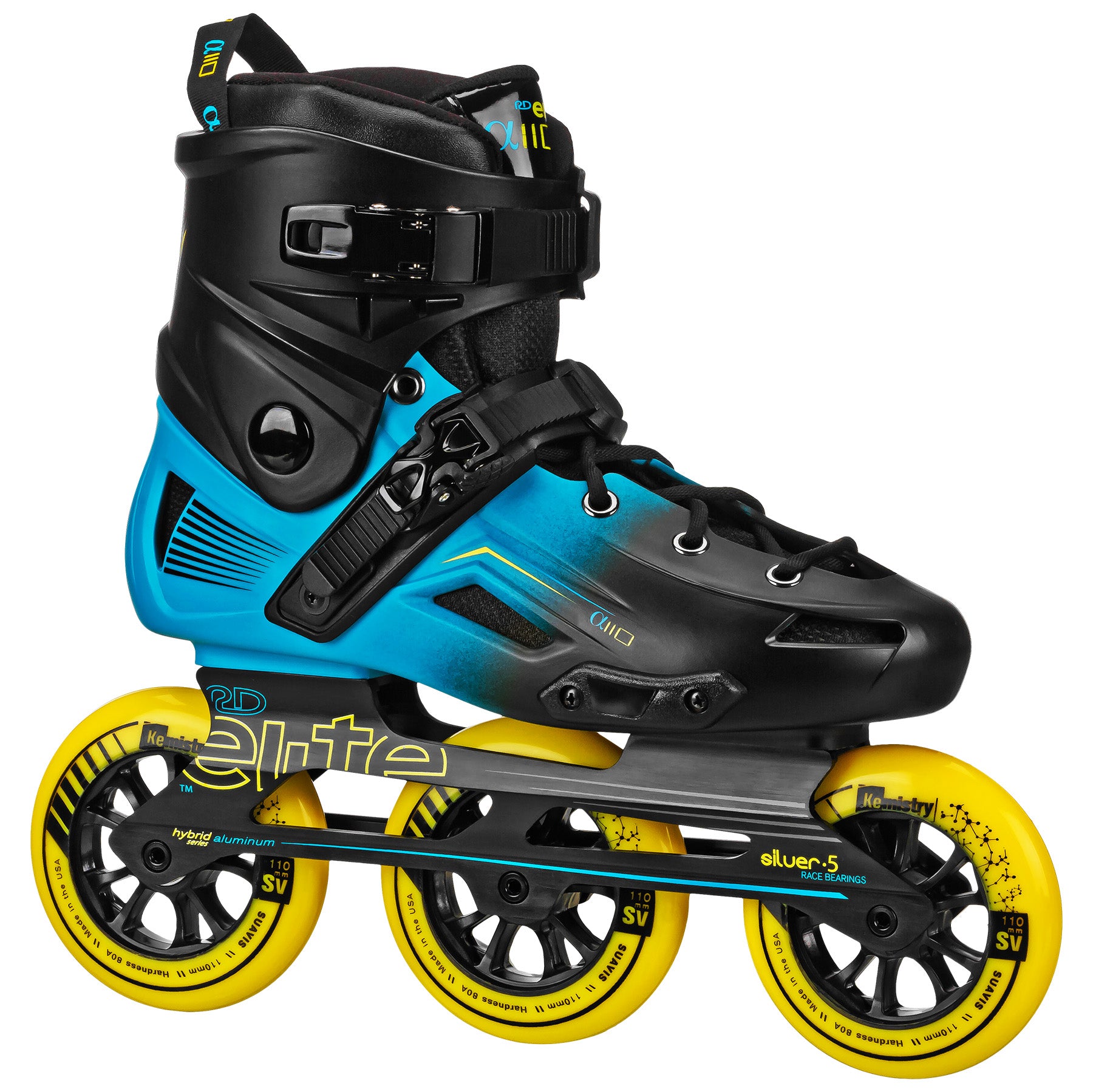 Alpha 110mm 3-Wheel Inline Skates for Adults - High-Speed Performance Rollerblades for Fitness, Urban Skating & Outdoor Sports