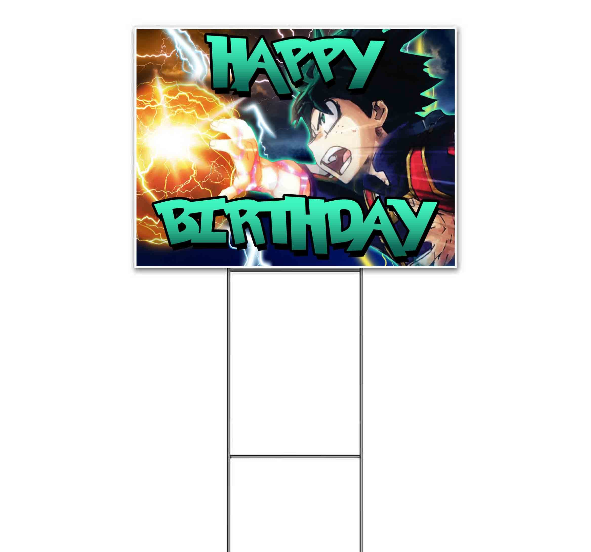 Anime Character Happy Birthday Yard Sign - 18