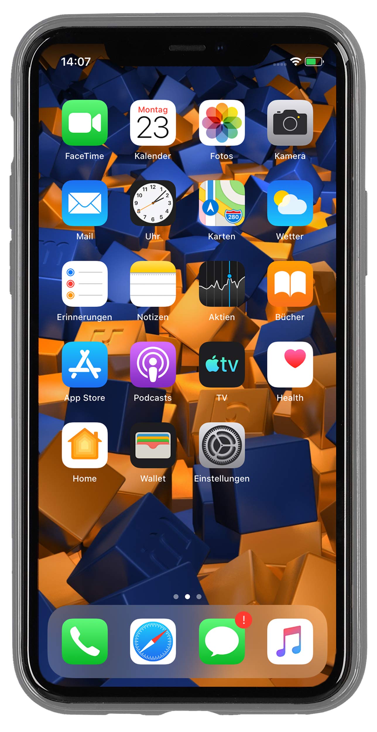 Mumbi Shockproof Case Compatible with iPhone 11 Pro Max - Slim Protective Phone Cover with Grey Stripes Design | Perfect for Everyday Use, Travel & Outdoor Activities