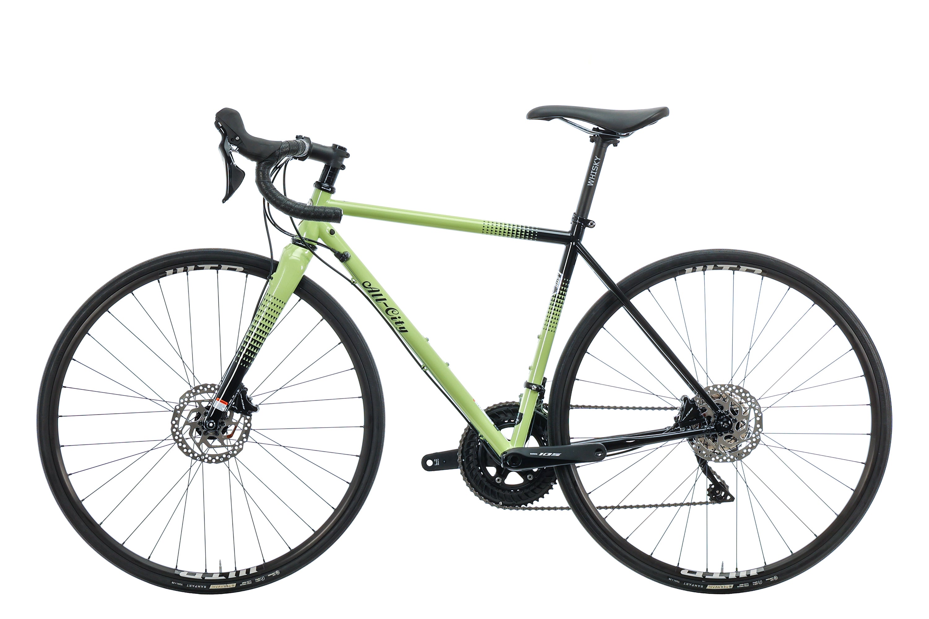 All City Zig Zag 105 Road Bike 2023 - 46cm Lightweight Aluminum Frame, Shimano 105 Groupset - Perfect for Commuting, Fitness Riding & Urban Adventures