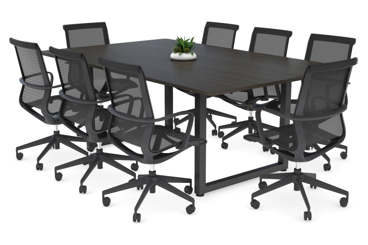 Modern Quadro Loop Legs Boardroom Table - 1800L x 1100W with Rounded Corners | Stylish Conference Table for Office Meetings & Corporate Events