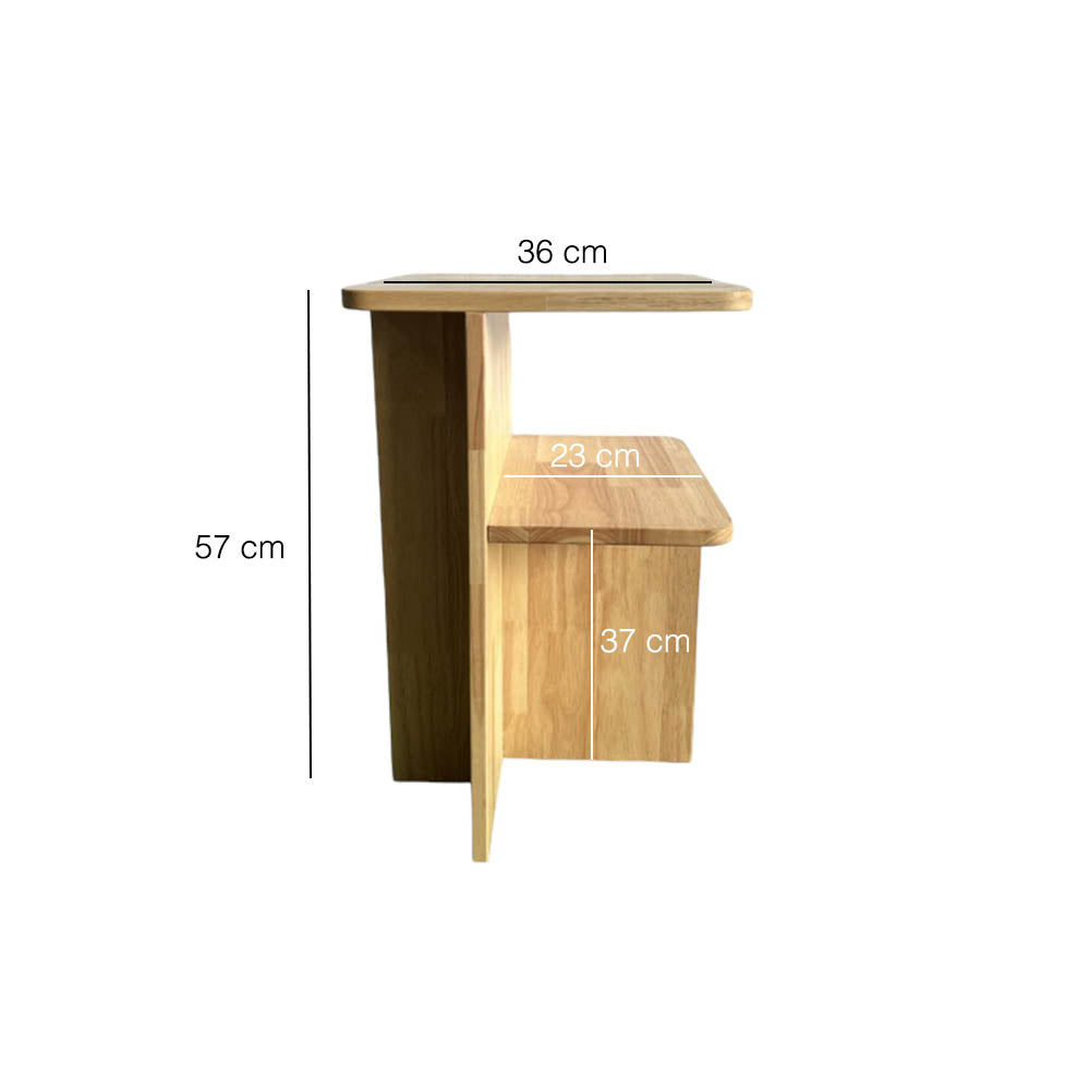 Modern Wooden Bedside Table - Nightstand with Drawer & Shelf for Bedroom, Living Room, or Office - Compact & Stylish Home Furniture