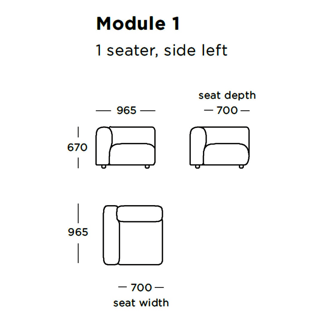 Boketto Modular Sofa Set (8-Piece) - Customizable Sectional Couch for Living Room, Lounge & Office Spaces