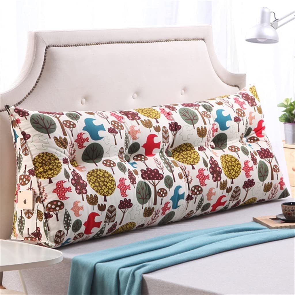 Kids Triangle Wedge Pillow - Soft Bed Rest Pillow for Children's Bedroom, Playroom & Reading - Decorative Headboard Cushion (90x22x50cm, Color E) - Perfect for Sitting Up in Bed, Storytime & Relaxation