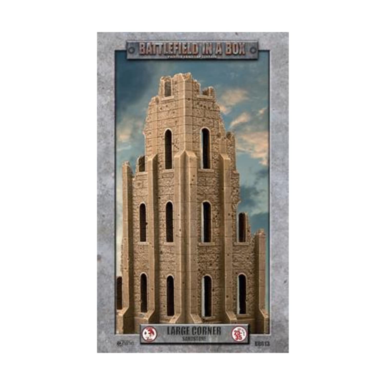 Large Corner Sandstone Battlefield in a Box - Premium Wargaming Terrain for Tabletop RPG & Miniature War Games - Perfect for D&D, Warhammer & Strategy Game Scenes