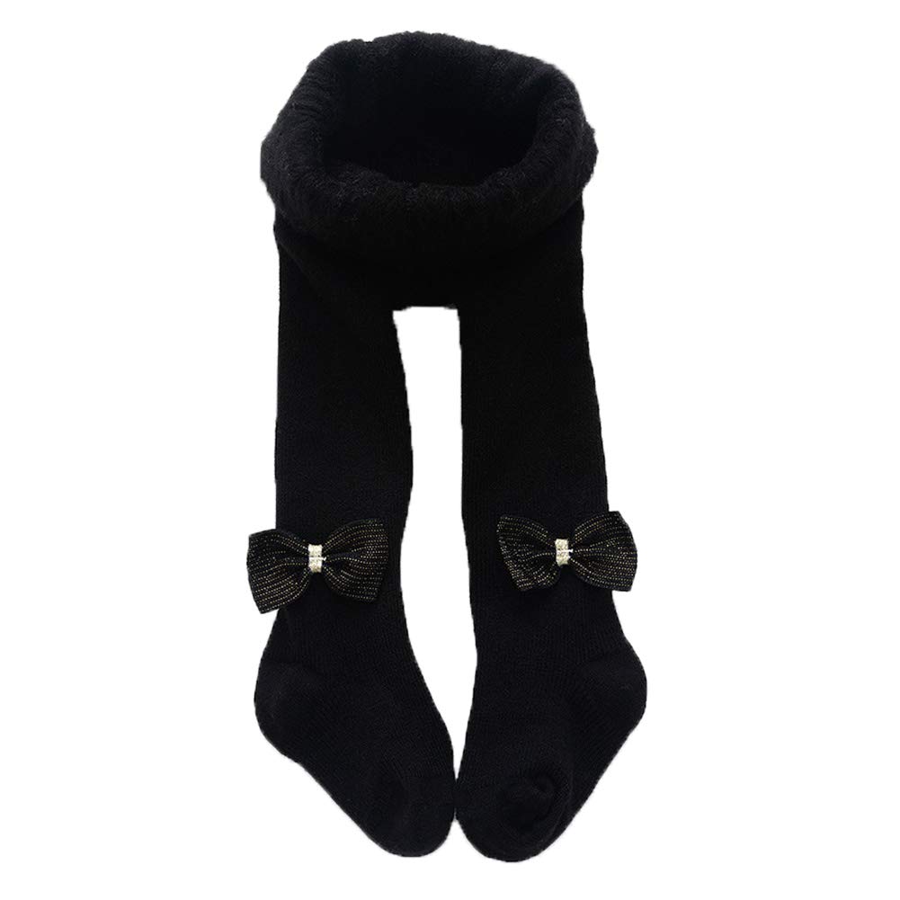 YAMEE Fleece-Lined Winter Baby Toddler Girls Tights - Warm Cable Knit Cotton Leggings & Stockings for Cold Weather (Plus Size Available) - Perfect for Playtime, School & Outdoor Activities