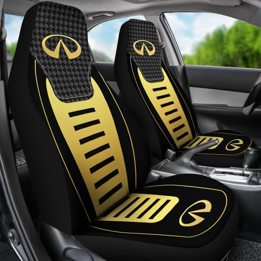 Premium Black & Yellow Custom Fit Infiniti Car Seat Covers - Universal 1 210801 Model - Waterproof & Anti-Slip for Enhanced Comfort & Style - Perfect for Daily Commute, Road Trips & Car Protection