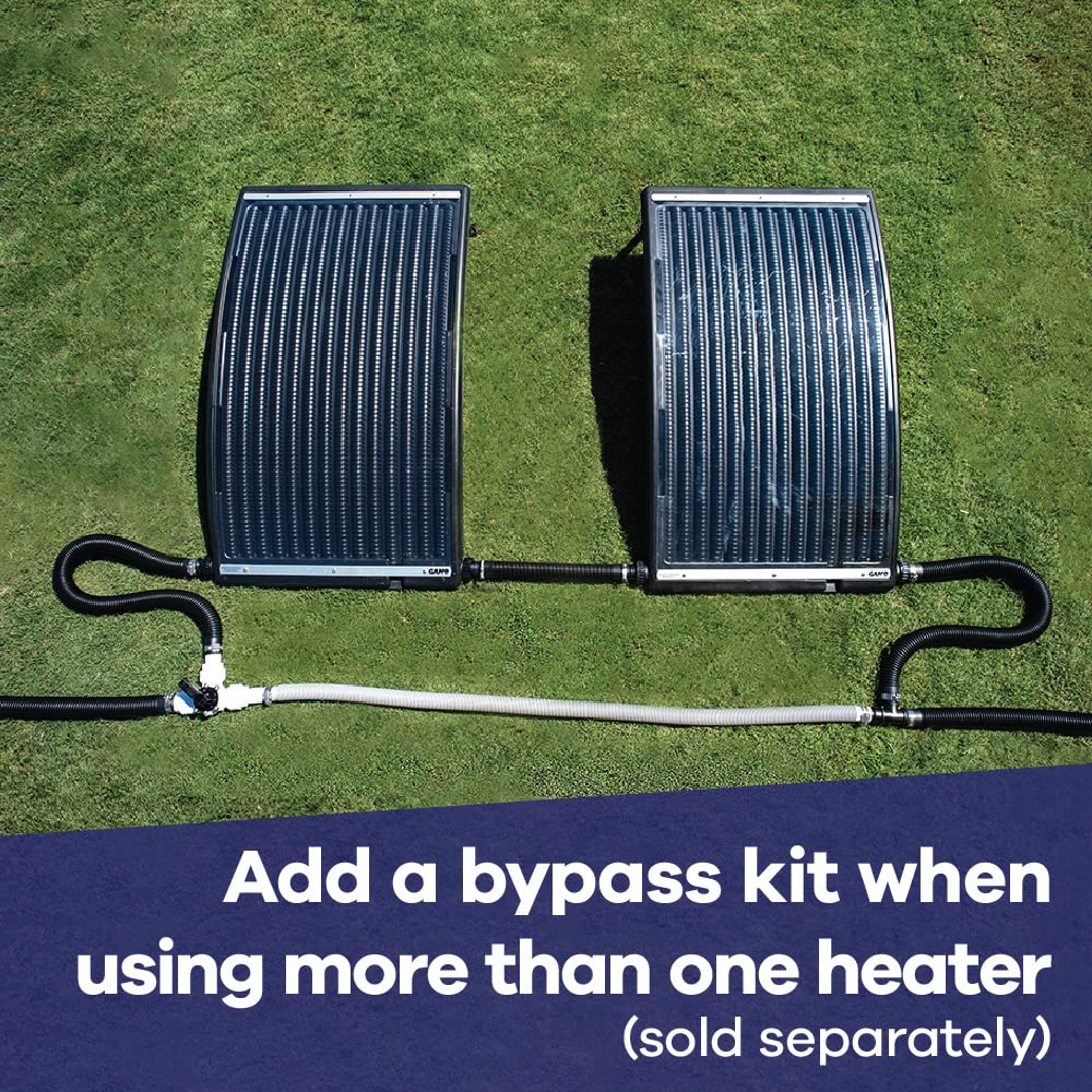 SolarPRO Curve Solar Pool Heater for Intex & Bestway Pools - Above Ground & Inground Compatible with Adapters, 2 Hoses & Clamps - Efficient Solar Heating for Extended Swimming Season | Perfect for Backyard, Family Gatherings & Summer Relaxation