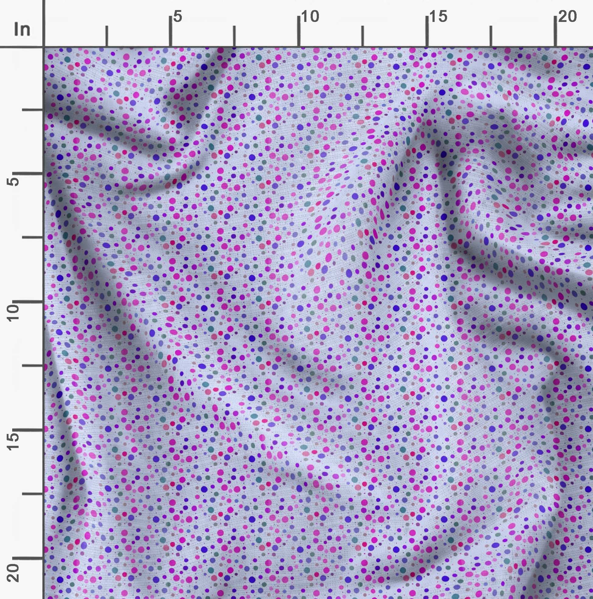 Soimoi Moss Georgette Blue Polka Dot Fabric by The Yard - 42 Inch Wide Printed Fabric for Dresses, Blouses & DIY Crafts - Lightweight Flowy Material for Fashion Sewing & Home Decor Projects