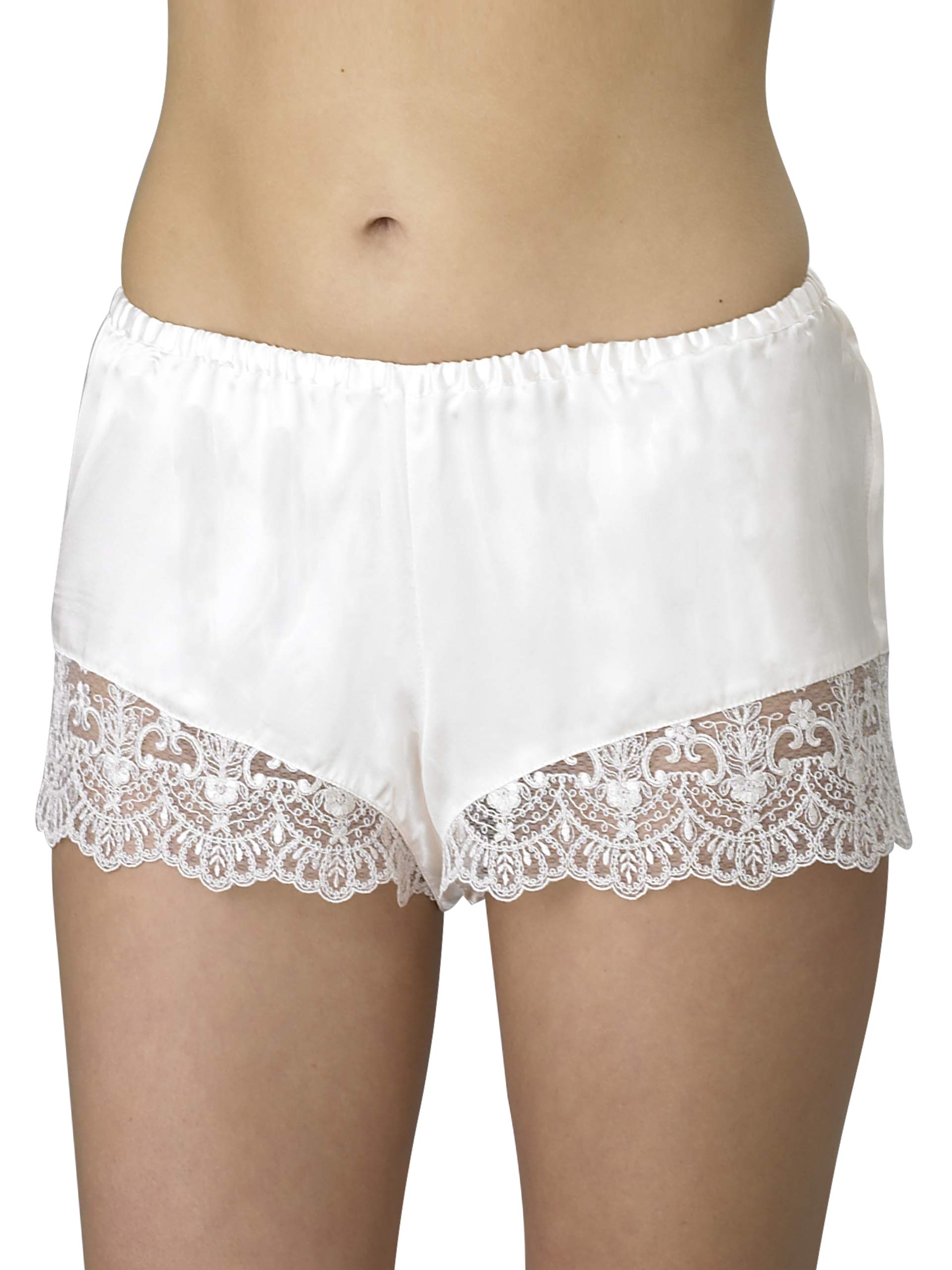 Julianna Rae Women's Le Soir Dream 100% Silk Tap Pant - Luxurious Sleepwear & Lingerie Set with Elegant Gift Packaging | Perfect for Valentine's Day, Anniversary Gifts & Romantic Nights