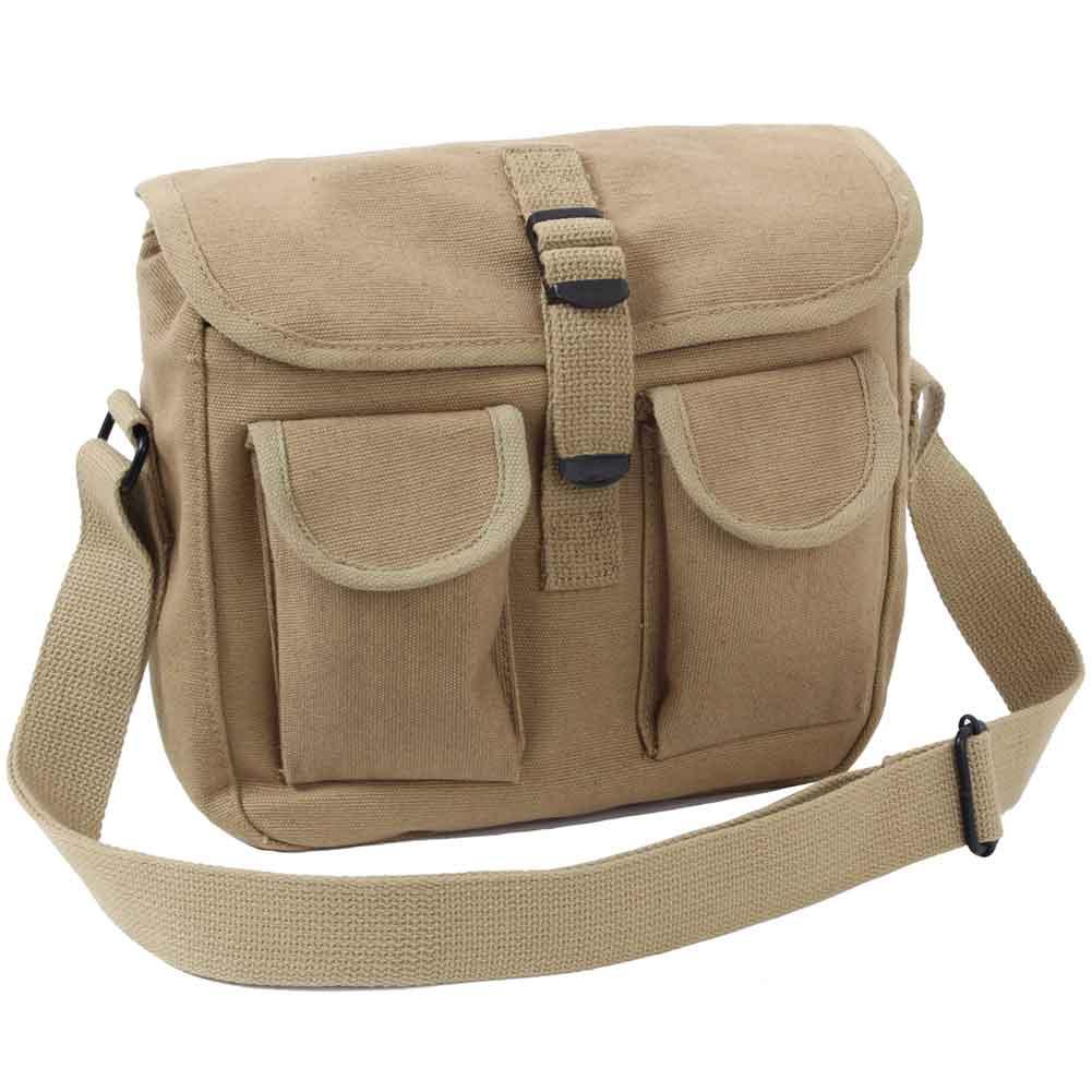 Rothco Heavy Duty Canvas Shoulder Bag - Military Style Messenger Bag for Men & Women - Perfect for Hiking, Travel, School & Everyday Use