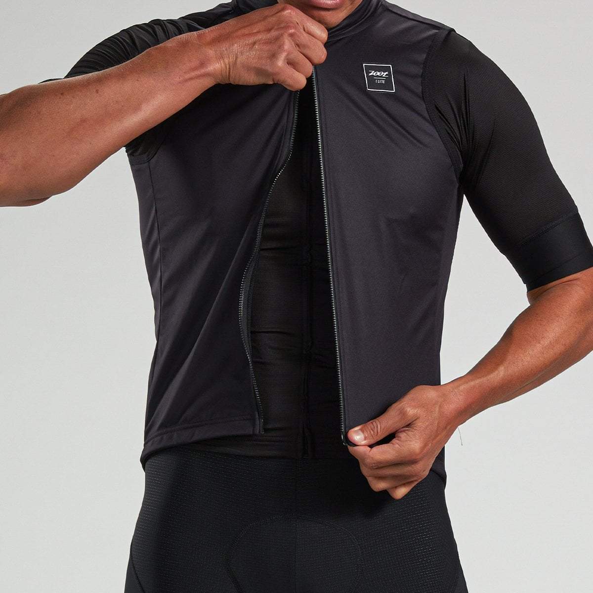 Men's High-Visibility Cycling Vest - Breathable & Reflective for Safety - Black - Perfect for Road Biking, Commuting & Night Rides