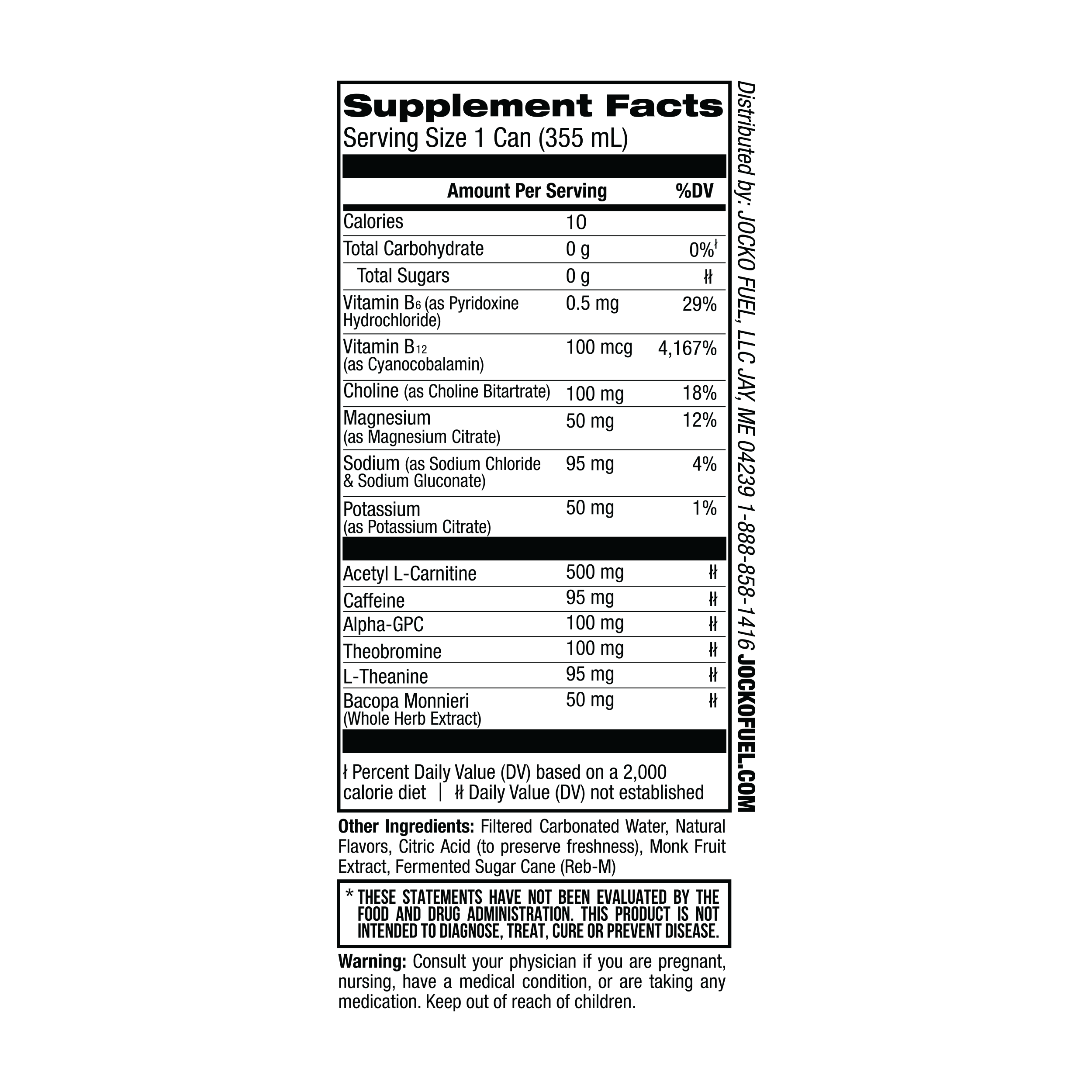 JOCKO GO Energy Drink - 12 Pack | Sugar-Free Pre Workout & Post Workout Supplement | Boost Energy & Focus for Gym, Running & Fitness