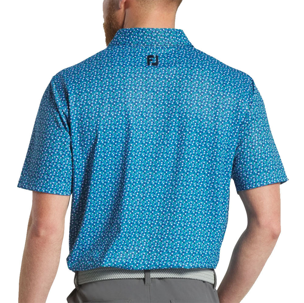 FootJoy Geometry Print Men's Golf Polo Shirt - Moisture Wicking, UV Protection & Comfort Fit for Golf, Casual Wear & Outdoor Activities