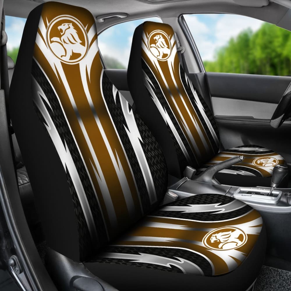 2-Piece Front Holden Seat Covers - Premium Brown Leather (Model 144627) | Universal Fit for Car, Truck & SUV | Waterproof & Anti-Slip Protection
