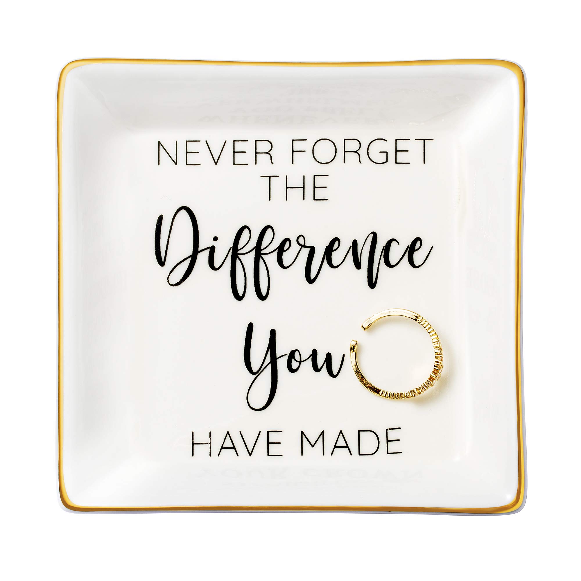 Inspirational Jewelry Dish for Women - Graduation, Birthday & Encouragement Gift for Her, Sister, Friend or Daughter - Perfect for Rings, Earrings & Small Keepsakes