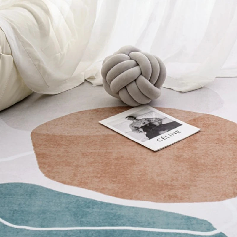 Braylee Velvet Abstract Area Rug for Living Room - Soft & Stylish Home Decor for Cozy Spaces