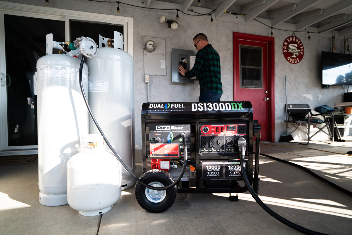13,000W Dual Fuel Portable Generator with CO Alert - Gas & Propane Powered for Home Backup, Camping & Outdoor Power (EPA & CARB Compliant)