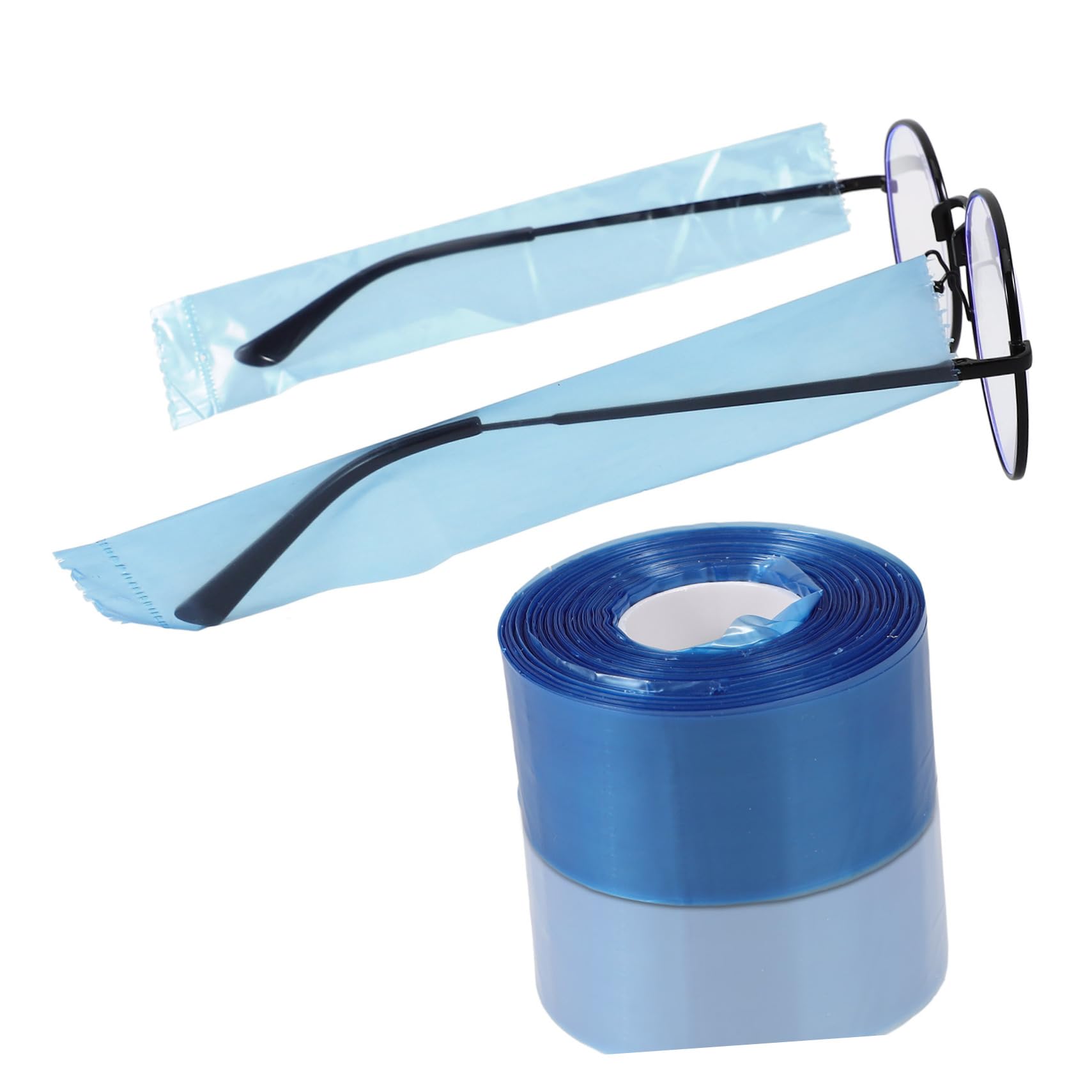 Outanaya 3 Rolls Perm Glasses Cover - Eye Silhouette Hair Color Protection Grips, Extender Glasses Holder & Stand for Salon, Beauty Shops, and Home Hair Styling
