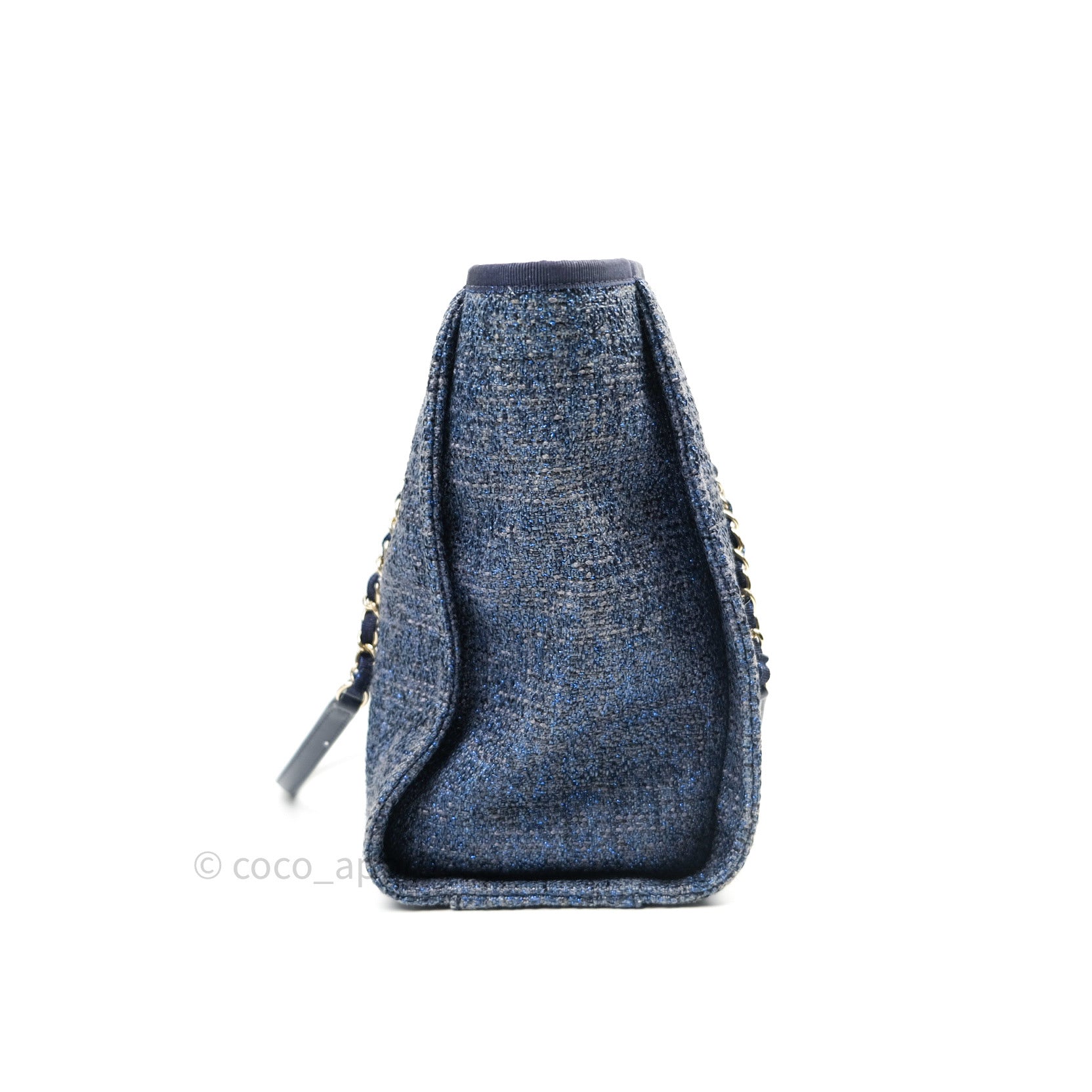 Chanel Navy Blue Canvas Deauville Medium Tote Bag - Luxury Designer Handbag for Women, Perfect for Work, Travel & Everyday Use