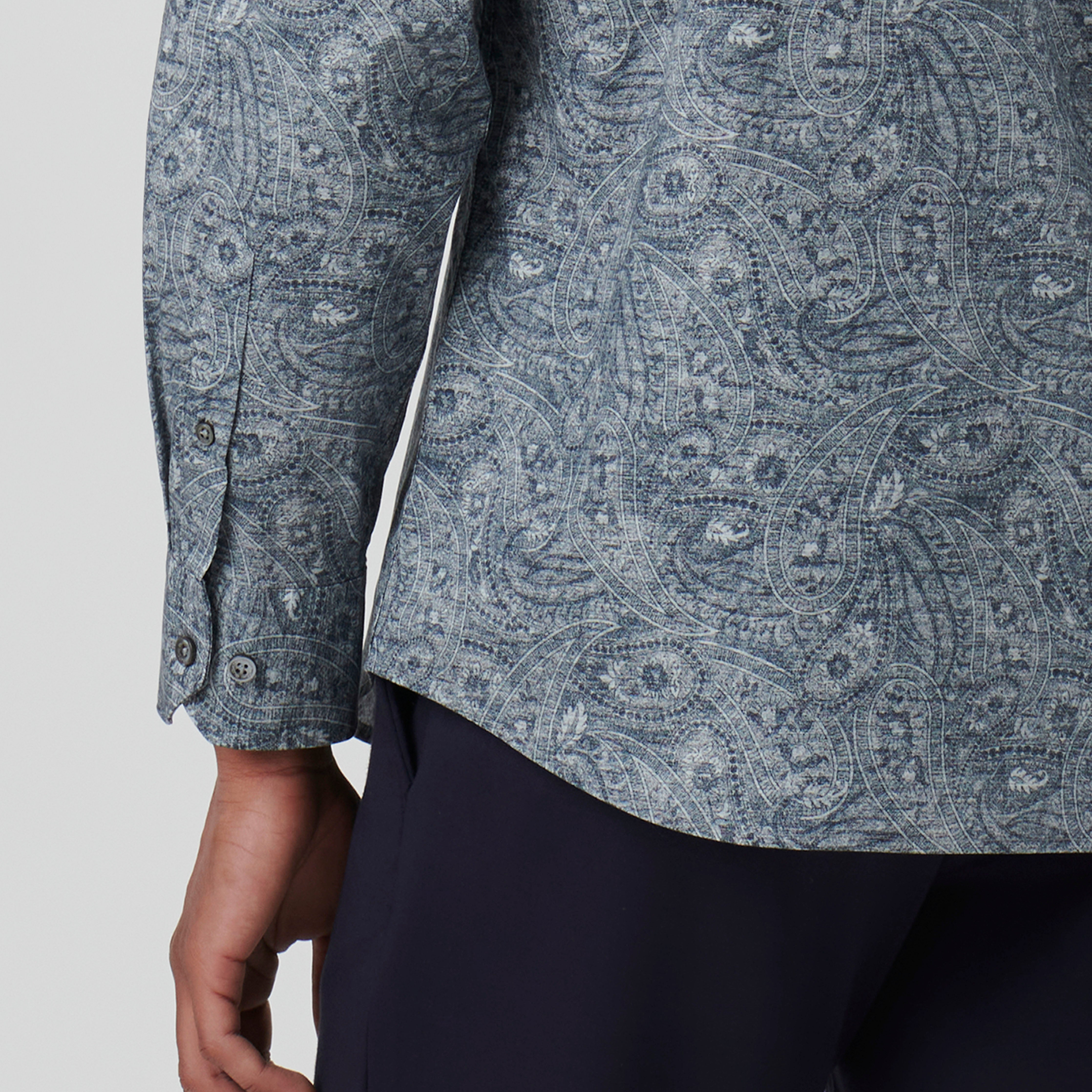 Stylish Axel Paisley Print Shirt for Men - Trendy Casual Button Down Shirt for Summer, Parties & Outdoor Events