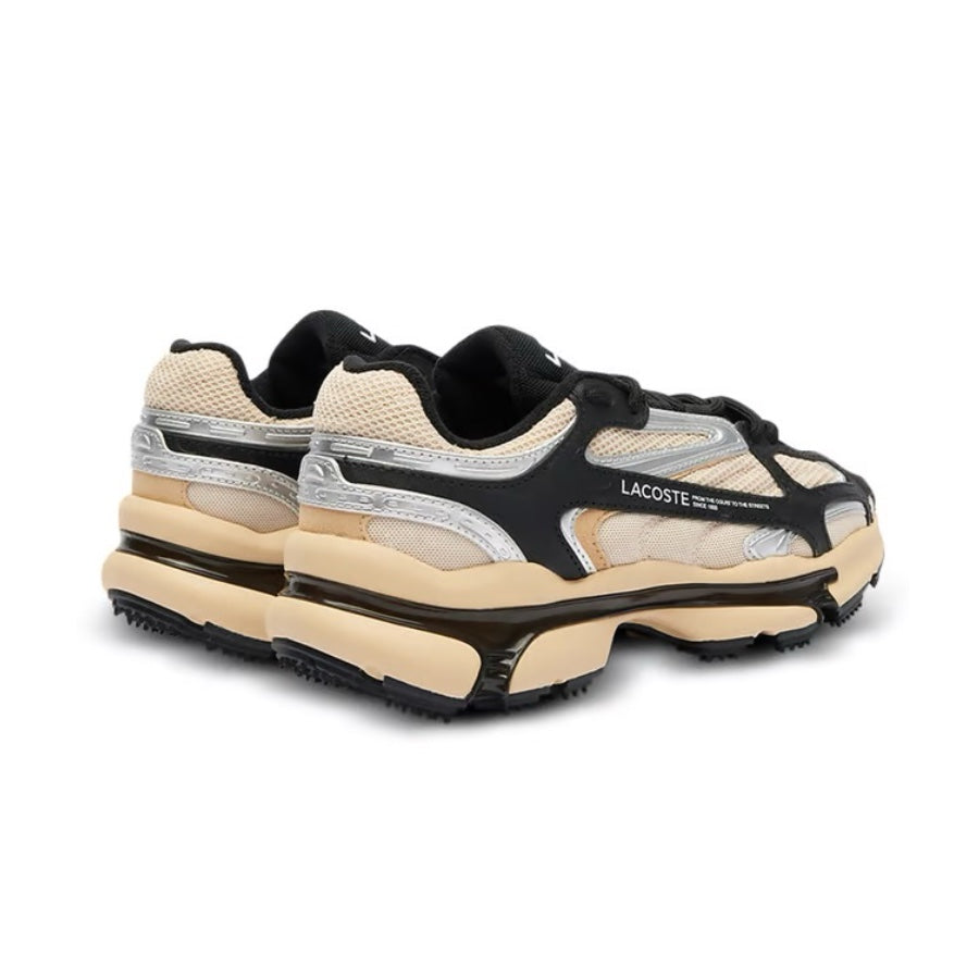 Lacoste L003 2K24 124 Men's Casual Sneakers in Light Tan & Black - Perfect for Everyday Wear, Office & Weekend Outings