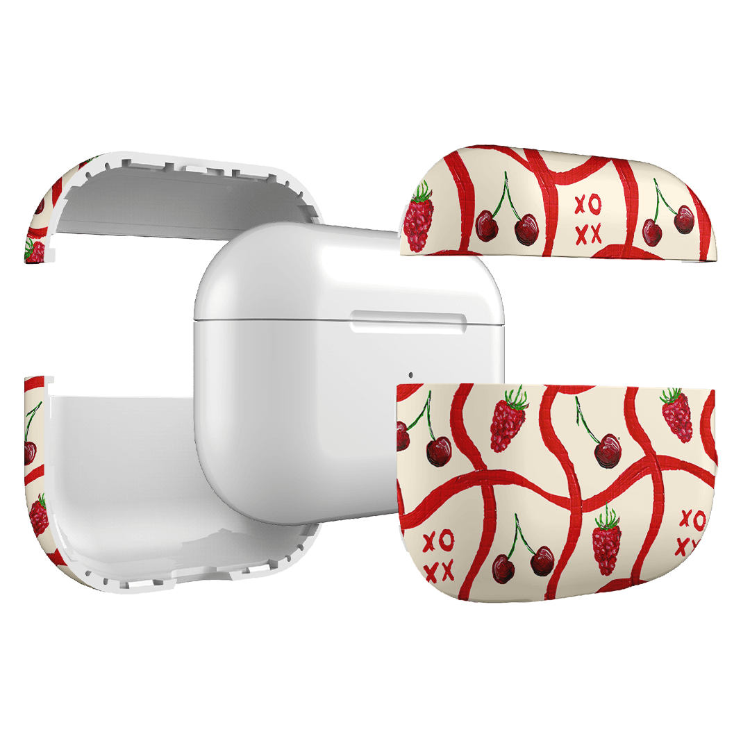 Premium AirPods Pro Case with Cherry & Berry Design - Cute Protective Cover for Apple AirPods Pro (2019-2023) - Perfect for Daily Use, Travel & Gift Giving