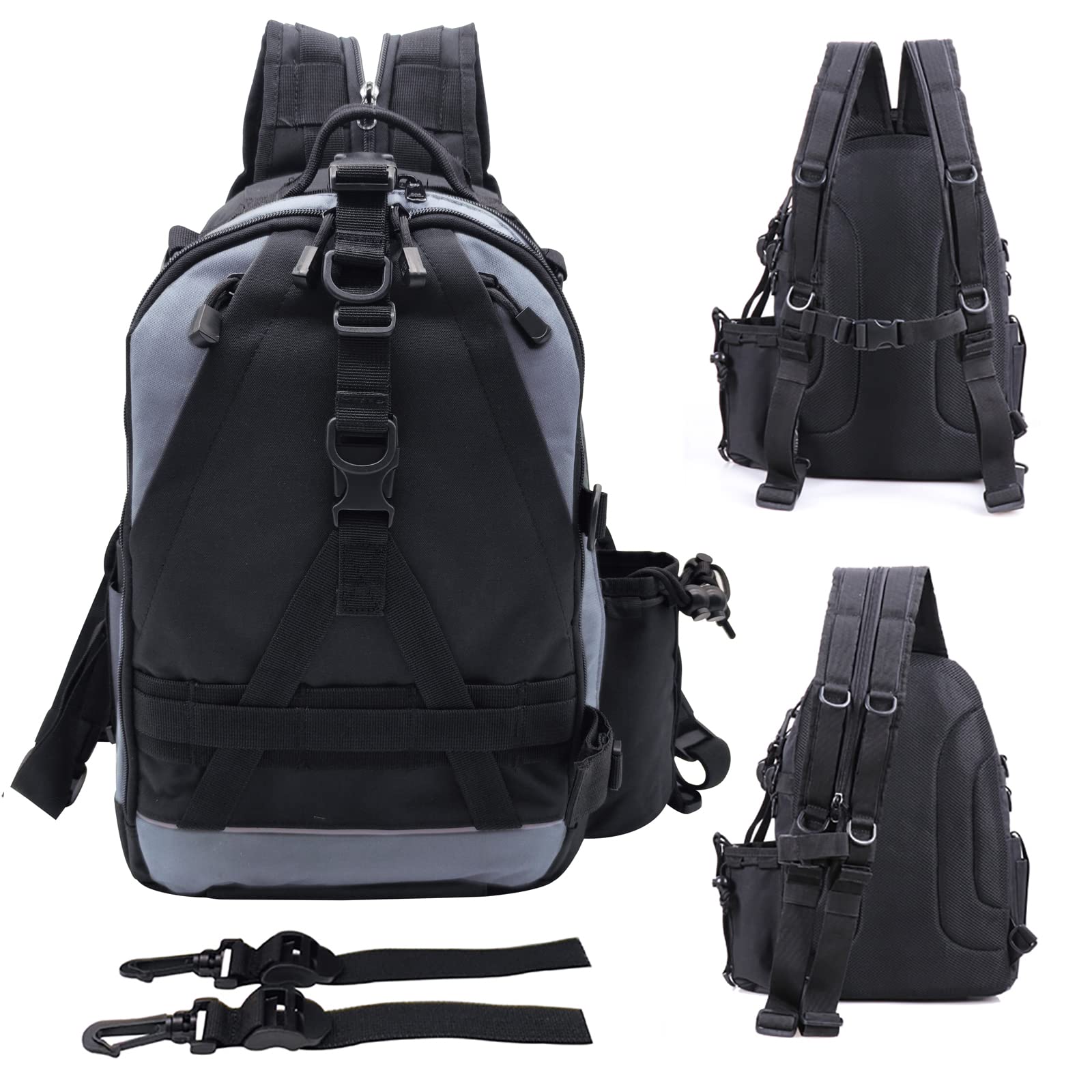 **Fishing Backpack with Rod Holder & Tackle Box Storage - Waterproof & Durable Outdoor Gear for Anglers - Perfect for Camping, Hiking & Fishing Trips**