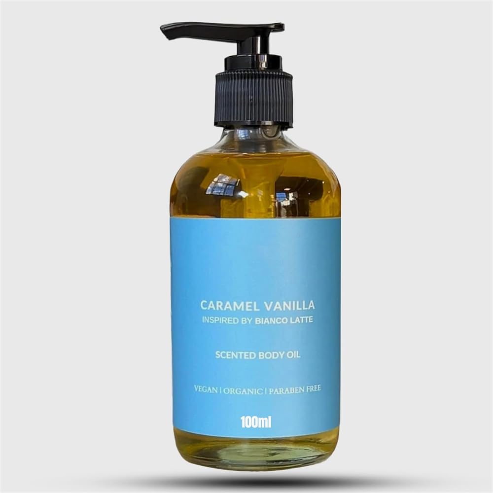 Orena Caramel Vanilla Body Oil - Moisturizing & Nourishing for Dry Skin - Perfect for Massage, Aromatherapy & Daily Skincare Routine