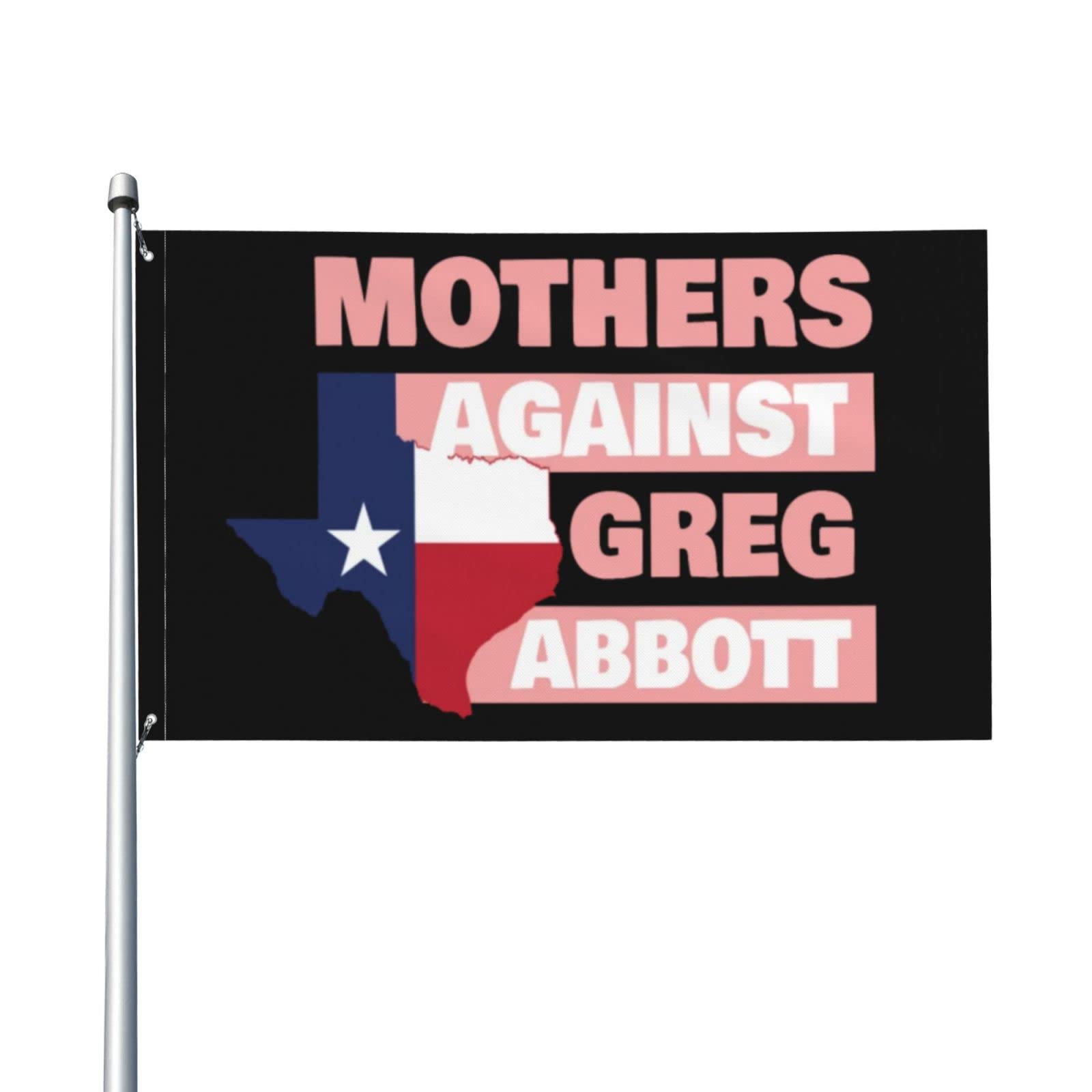 3x5 Mothers Against Greg Abbott Flag - End Gun Violence, Protect Kids - Enough Is Enough Flag with 2 Metal Grommets (No Flag Pole Included) - Perfect for Political Rallies, Protests & Backyard Display
