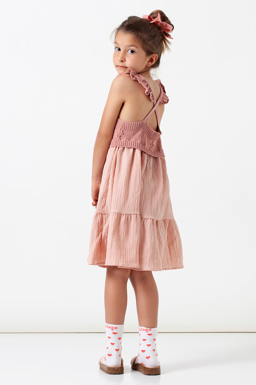 Vintage Knit Dress for Girls - Tocoto Combo Outfit | Perfect for Parties, Holidays & Special Occasions