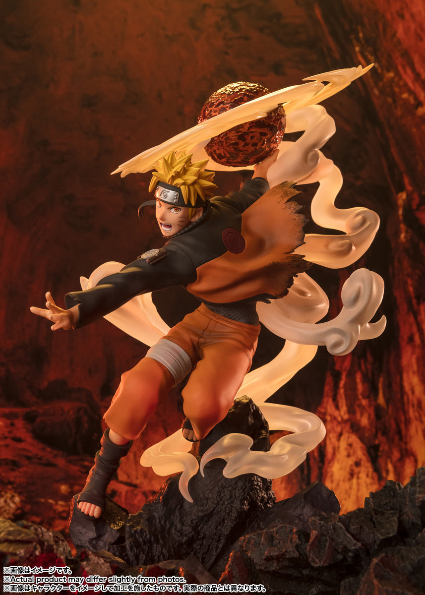 Figuarts Zero Extra Battle Naruto Shippuden Naruto Uzumaki Sage Art Lava Release Rasenshuriken Action Figure - Anime Collectible for Display & Gift for Naruto Fans