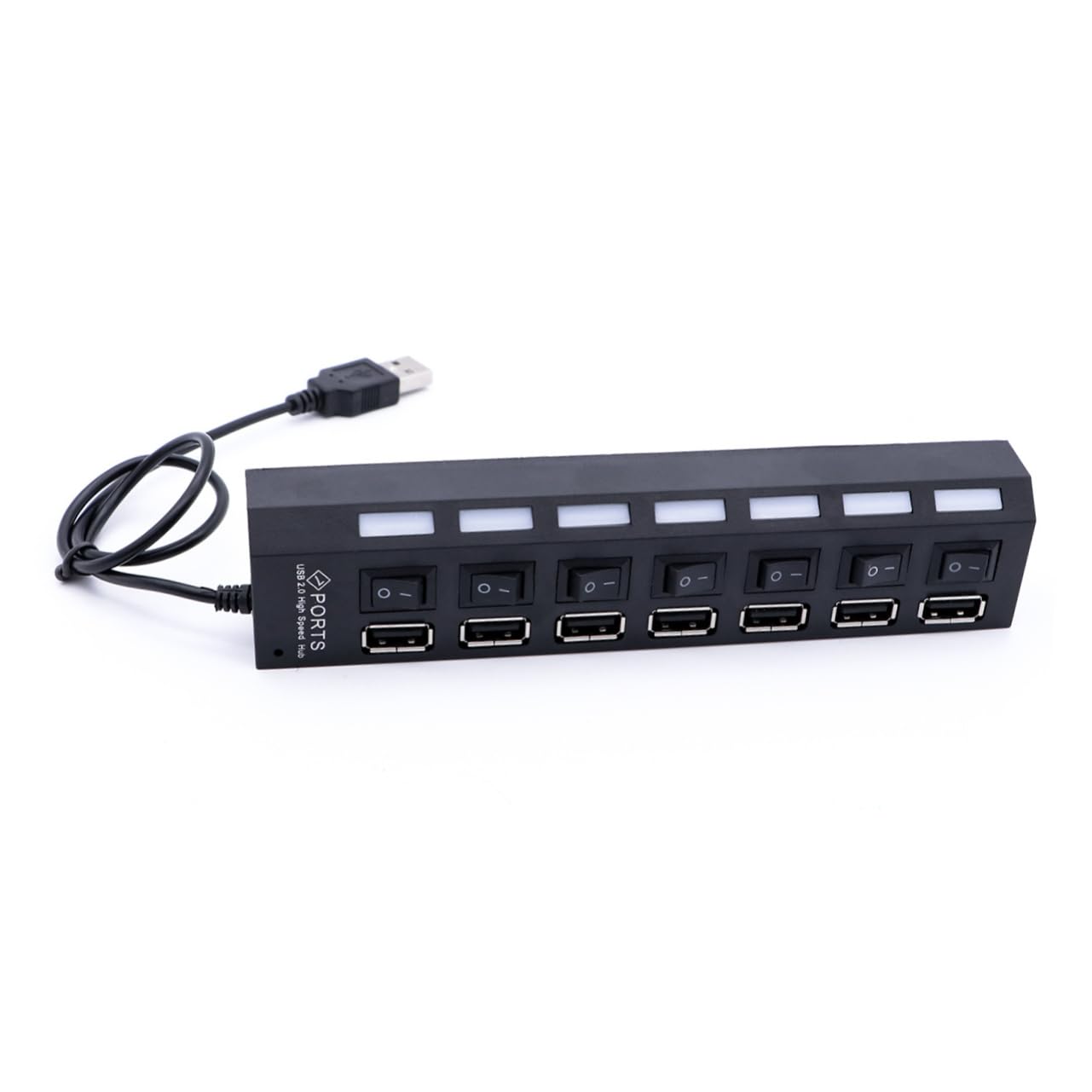 Homoyoyo 7-Port USB Hub Splitter - Slim & Portable USB 3.0 Data Hub Adapter for Laptop, PC, Mac - 3-Pack Multi-Port USB Expander for Charging, Data Transfer, Keyboard, Mouse & External Devices (Home/Office/Travel Use)
