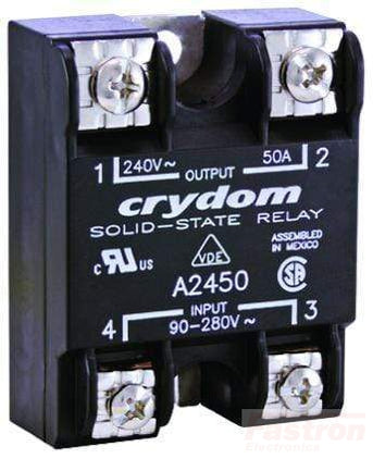 A2425E Solid State Relay - Single Phase 25A 18-36VAC Control, 24-280VAC Load - Perfect for Industrial Automation, HVAC Systems & Motor Control Applications