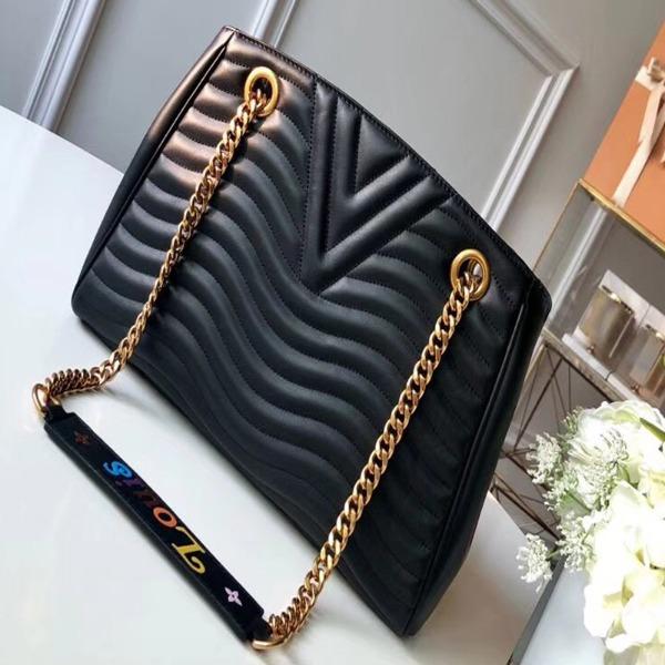 Louis Vuitton New Wave Chain Tote Bag Black - Luxury Designer Handbag for Women, Perfect for Work, Travel & Evening Events