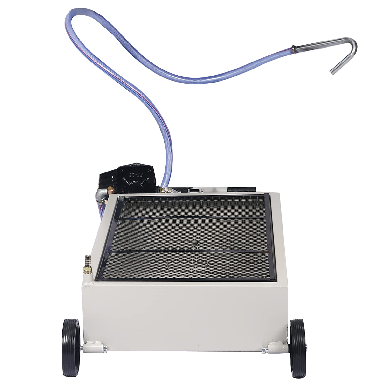 Henf 20 Gallon Oil Drain Pan with Hand Pump - Low Profile Portable Oil Drainer for Trucks, Includes T-Handle, Wheels & 7 ft Hose - Perfect for DIY Auto Maintenance, Garage Oil Changes & Fleet Servicing