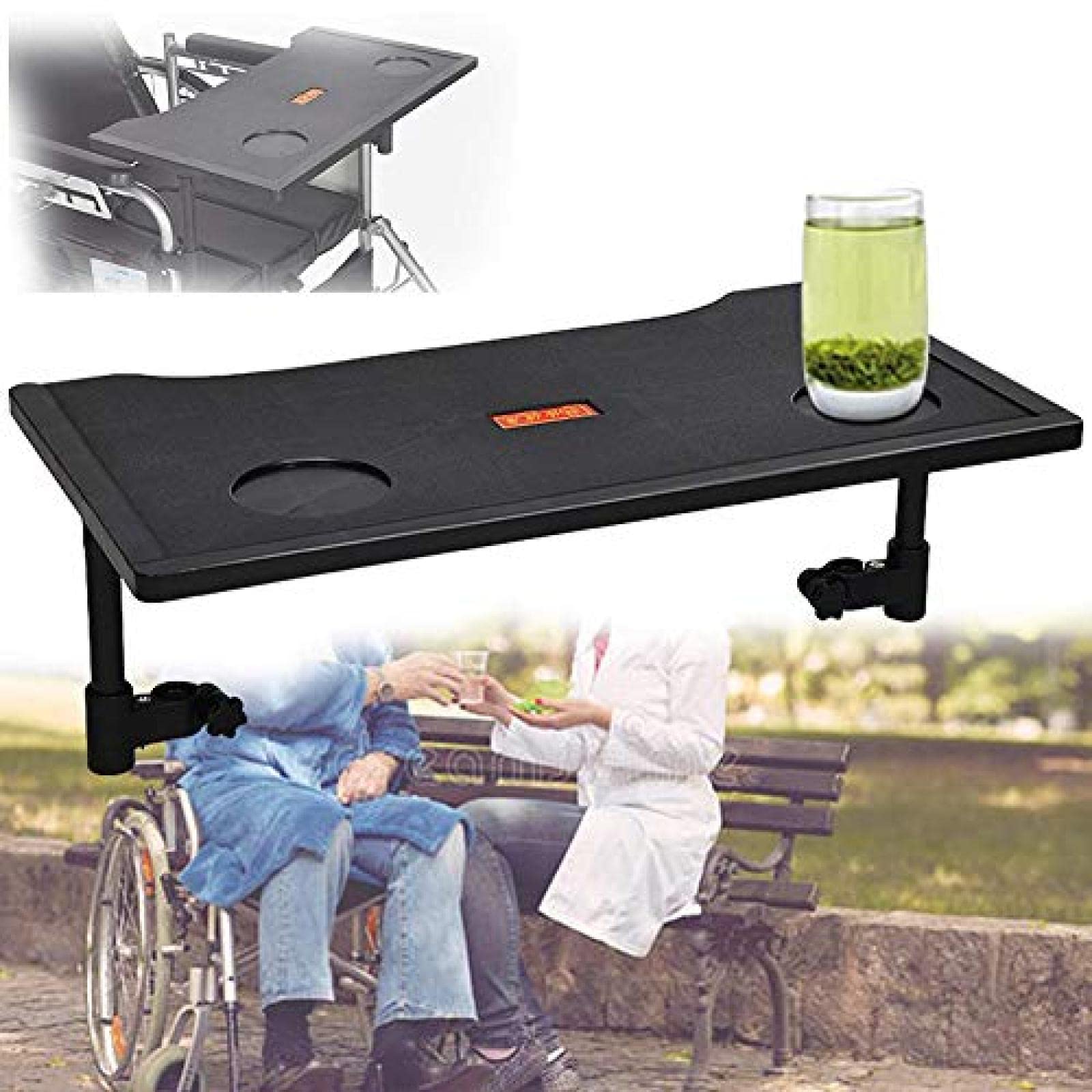 Premium Universal Wheelchair Lap Tray with Cup Holder - Portable Dining & Reading Table for Wheelchair Users - Ideal for Eating, Working, Studying & Relaxing - Durable & Lightweight Design for Home & Travel Use