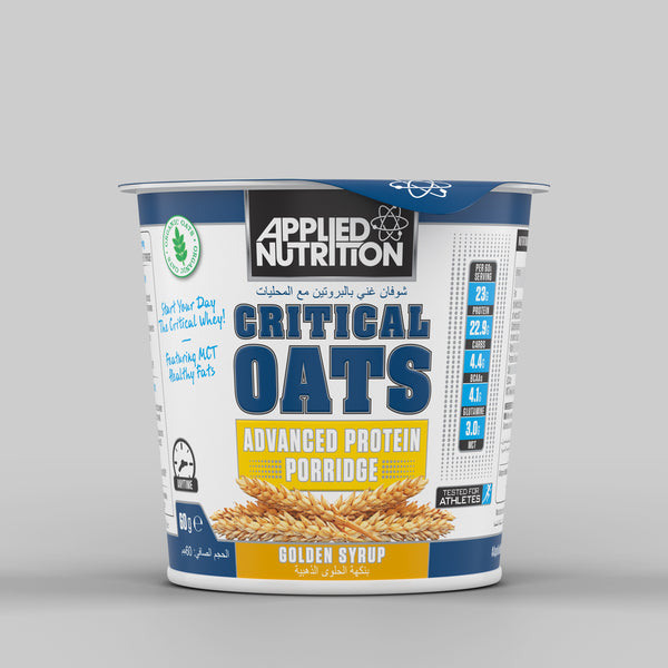 Applied Nutrition Critical Oats Protein Porridge - 12 Pack (60g Each) | High Protein Oatmeal for Muscle Recovery & Weight Management | Perfect for Post-Workout, Breakfast & Healthy Snacking