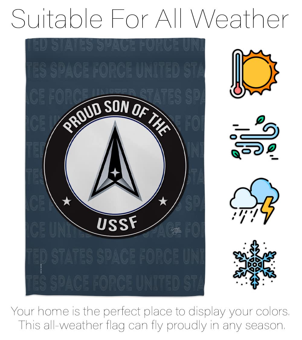 USSF Garden Flag Set with Stand - Military Decor for Yard & Home