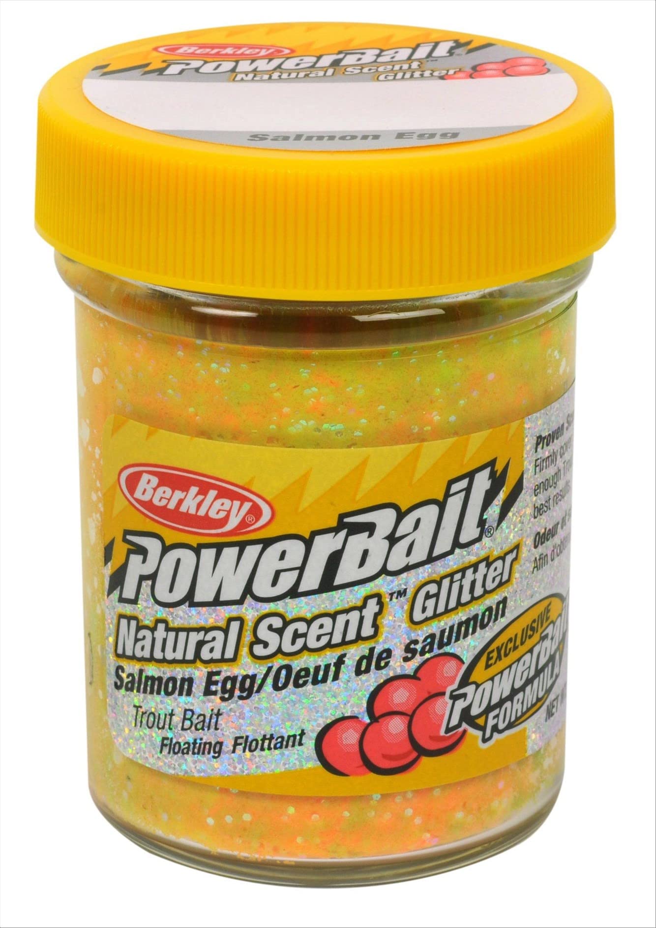 Berkley PowerBait Natural Glitter Trout Fishing Dough Bait - Realistic Scent & Attractant for Rainbow, Brown & Brook Trout - Perfect for Freshwater Lakes, Rivers & Streams