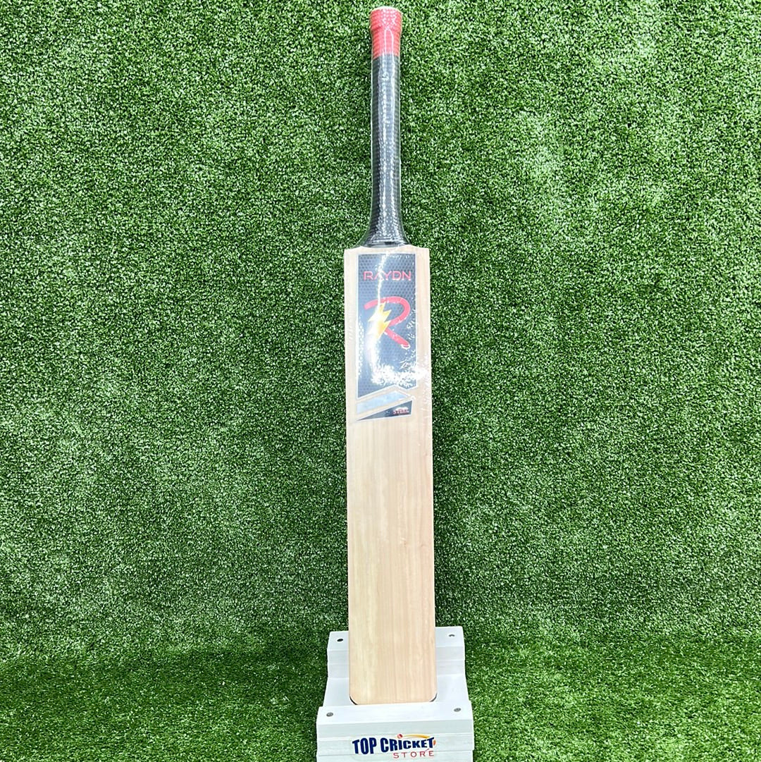 Raydn Steel MS Dhoni Profile Kashmir Willow Lightweight Junior Tennis Ball Cricket Bat - Perfect for Kids & Beginners Training & Practice