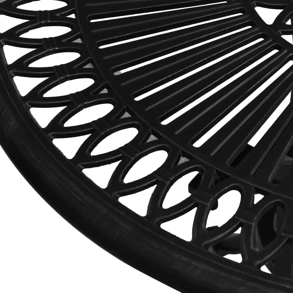 Black Cast Aluminum Outdoor Dining Table 24.4