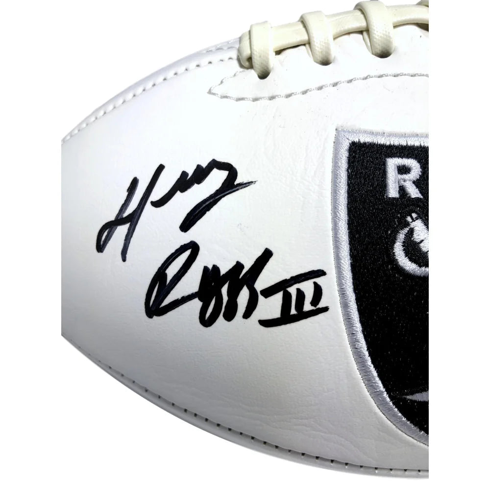 Henry Ruggs III Signed Las Vegas Raiders White Logo Football - JSA Certified Autograph - Perfect for NFL Collectors, Memorabilia Displays & Raiders Fan Gifts
