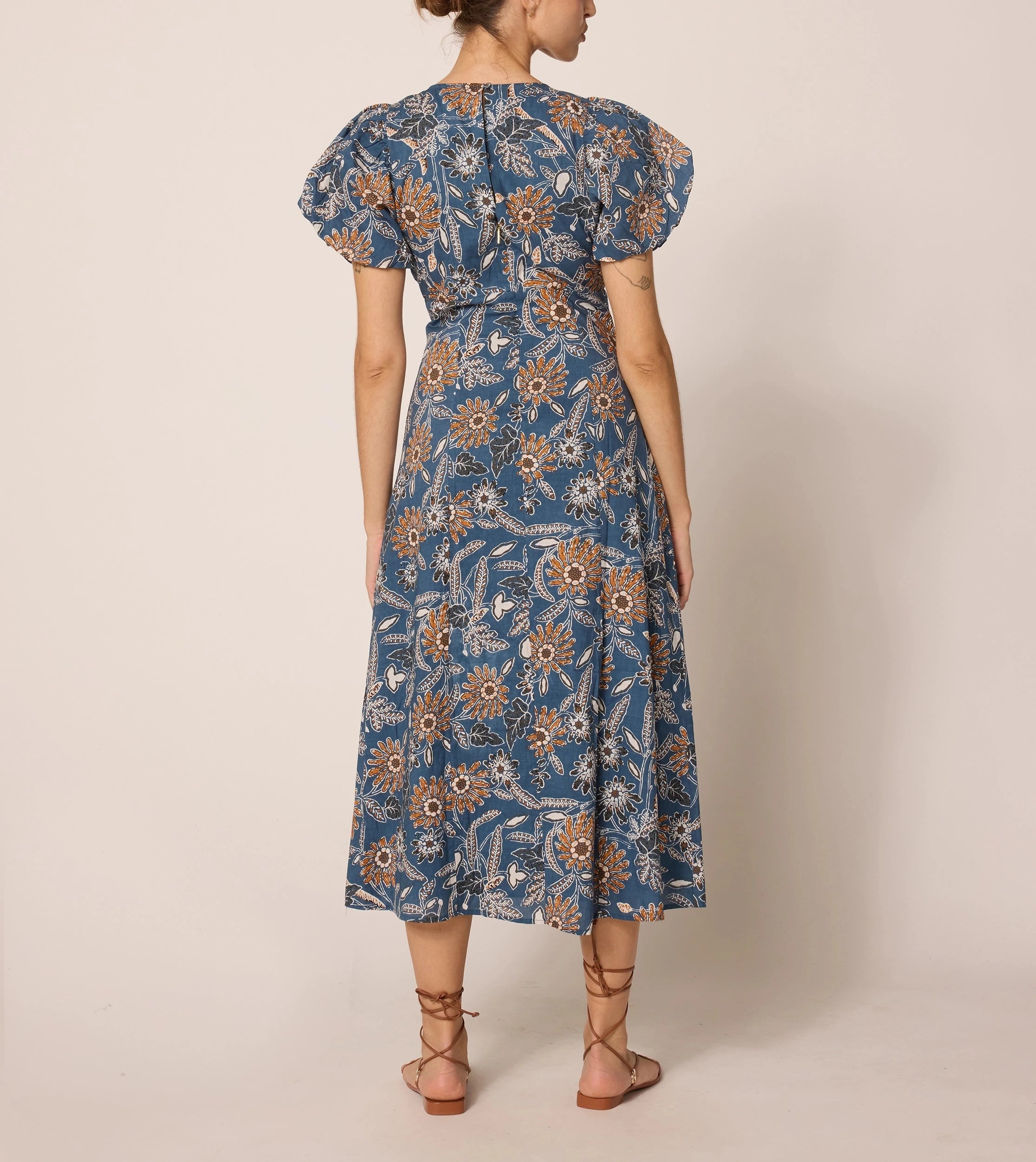Leslie Midi Dress - Floral Print Summer Dress for Women | Magnolia Collection | Perfect for Beach Vacations, Garden Parties & Date Nights