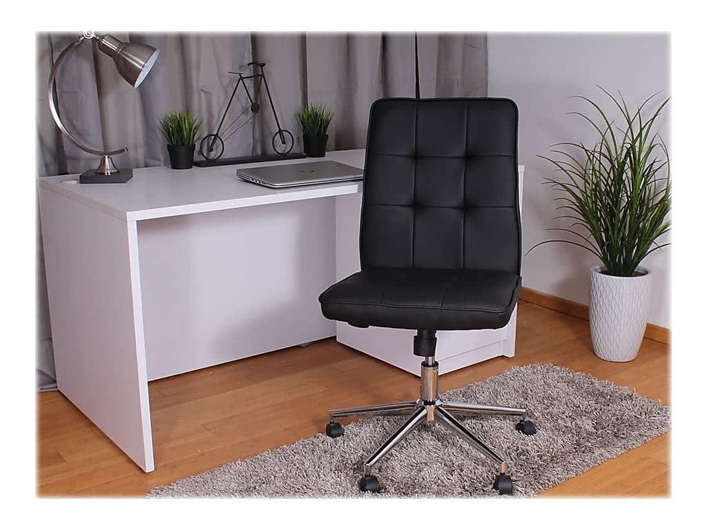 Boss Office Products Millennial Modern Faux Leather Office Chair - Ergonomic Computer Desk Chair with Adjustable Height, Black (B330-BK) - Perfect for Home Office, Gaming & Workspace