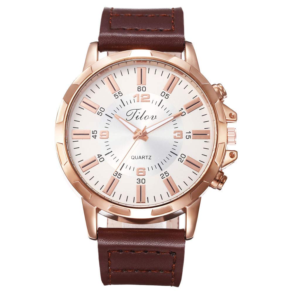 Premium JILOU Men's Quartz Dial Watch - Big Double Gift, Fashionable Belt Scale & Atomic Timekeeping - Perfect for Business, Casual & Outdoor Activities