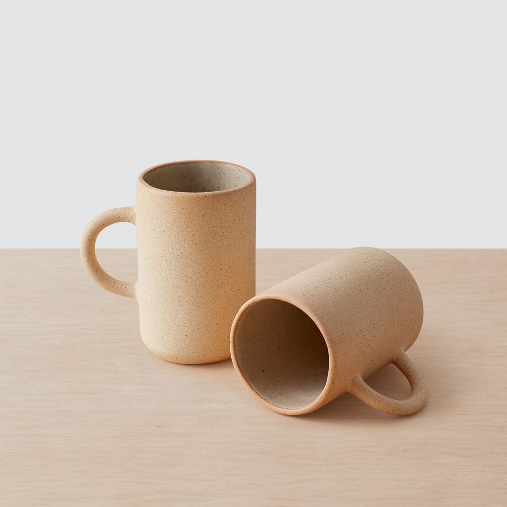 Lucero Ceramic Coffee Mugs Set of 2 - 12oz Handcrafted Stoneware Cups for Hot & Cold Drinks - Perfect for Home, Office or Gift Giving